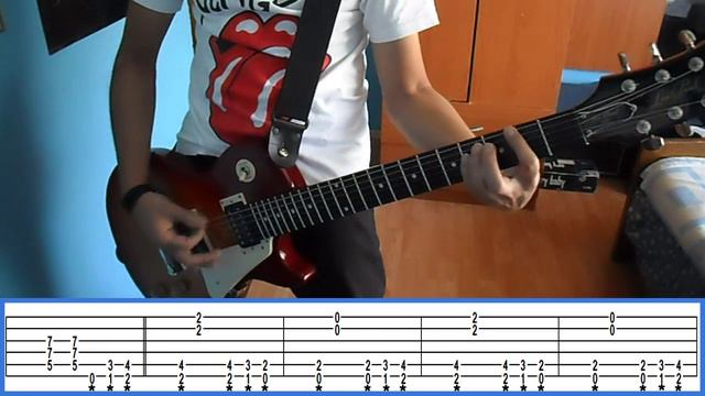 Guns N' Roses Nightrain SLASH ONLY with tabs | Rhythm guitar смотреть онлайн