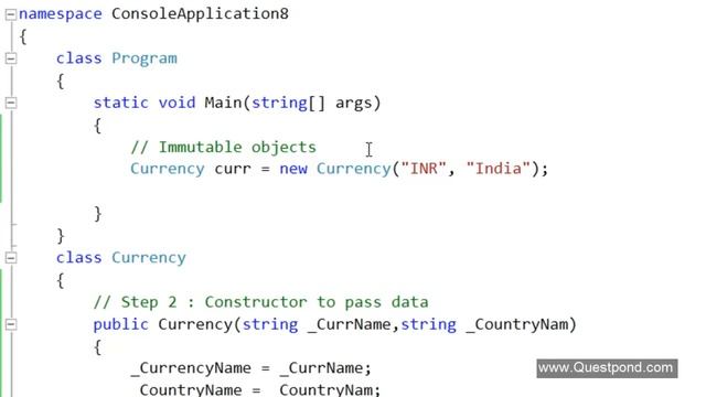 C# Immutable object design pattern смотреть онлайн