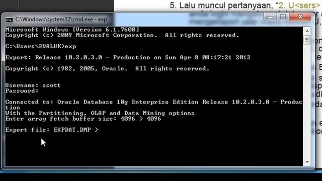 EXPORT IMPORT DATABASE ORACLE смотреть онлайн