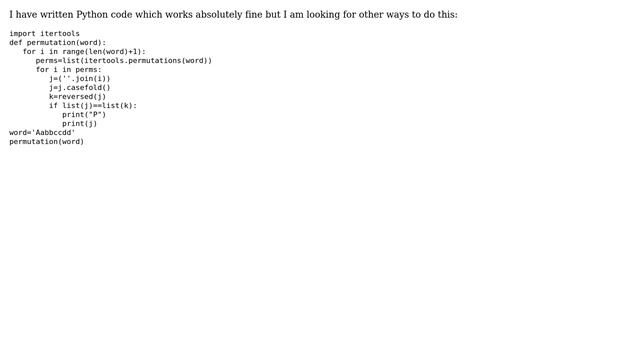 Code Review: Rearrange characters of a string into a palindrome, if possible смотреть онлайн