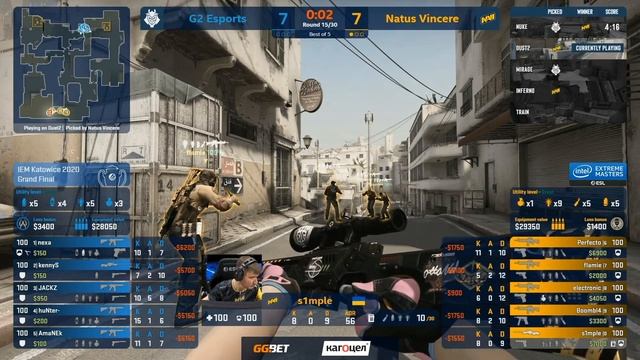 Natus Vincere Vs G2 Esports [Map 2, Dust 2] (Best Of 5) IEM Katowice 2020 | Grand Final