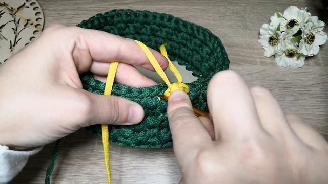 Мк по вязанию корзинки с деревянным донышком и крышкой. И очень красивый узор ? смотреть онлайн