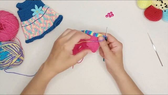 Платье для куклы "Катя" Вязание крючком A dress for a doll "Katya" Crochet смотреть онлайн