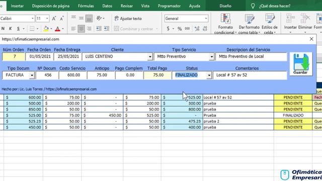 CONTROL DE ORDENES DE SERVICIO-Seguimiento de Tareas en Excel GRATIS- ORDEN DE TRABAJO EN EXCEL смотреть онлайн