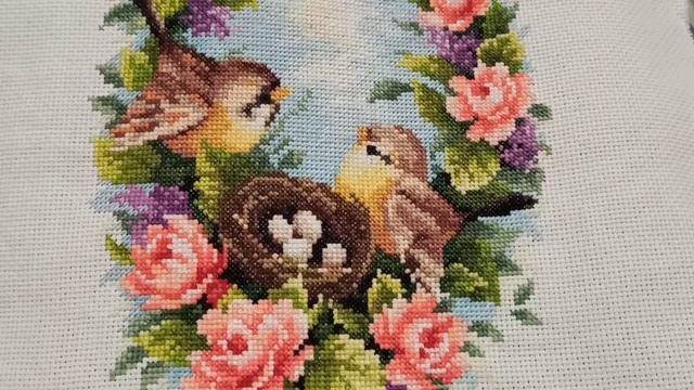 "Семейное гнёздышко" ("Чудесная игла")? История одной работы✂️ вышивка крестиком смотреть онлайн