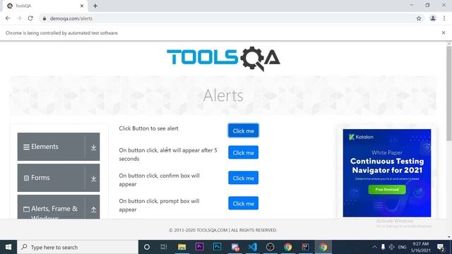 Alertas, avisos y confirmaciones en SELENIUM WEBDRIVER | Ventana emergente Selenium смотреть онлайн