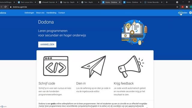 Platformen Algoritmisch denken met Python: UHasselt - Replit - Dodona смотреть онлайн