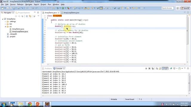 How to store double values in Java Array? | Java Array (double values) | Java Tutorial смотреть онлайн