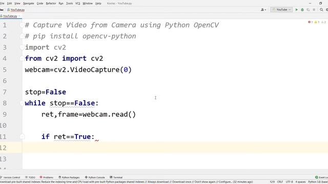 Capture Video from Camera using Python OpenCV смотреть онлайн