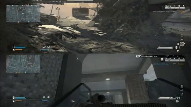 Call of Duty: Ghosts PS3 2 Player Split Screen Part 17 (Team Deathmatch, Bots, Chasm) 2v4 смотреть онлайн