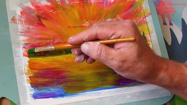 Творческий Мастер-класс | Правополушарное рисование «Одуванчики» смотреть онлайн