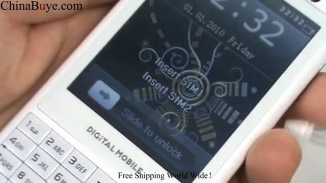 L189 Quad Band Dual SIM TV WIFI Phone with Java GPS and 2GB TF Card for Free White Review смотреть онлайн