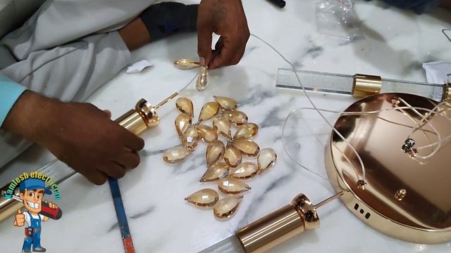 Modern Wall Hanging Lights Installation || Hanging Jhumar Light || Living Room Hanging Light