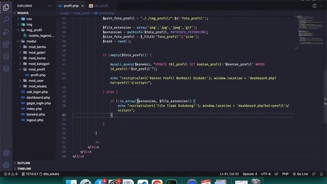 #18 Aplikasi Web Wisata [PHP, MySQL & Bootstrap] - Membatasi Ekstensi dan Ukuran Foto Profil смотреть онлайн