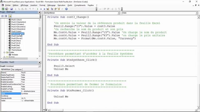 Excel VBA - Comment réaliser un Formulaire de Saisie MultiFeuilles смотреть онлайн