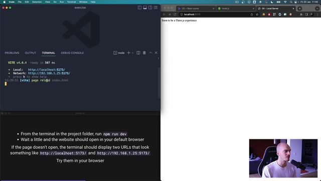 Курс по разработке на Three.js lesson4 / Локальный сервер смотреть онлайн