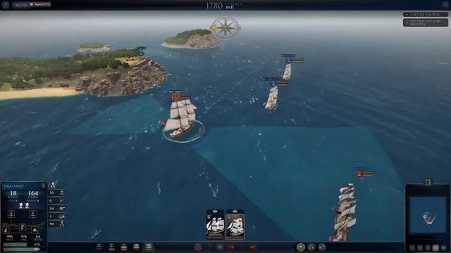 Ultimate Admiral: Age of Sail прохождение Захват торгового судна #2 смотреть онлайн