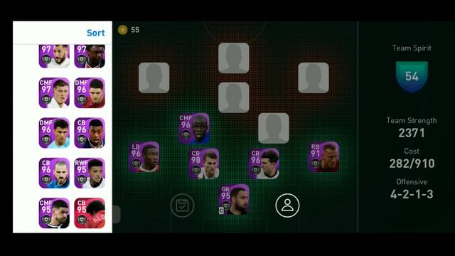 Team building with player skills | e-football pes | 4-2-1-3 formation смотреть онлайн