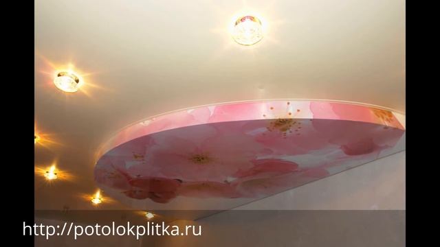 Натяжные потолки с цветами для спальни, компания «Строй Сервис» смотреть онлайн