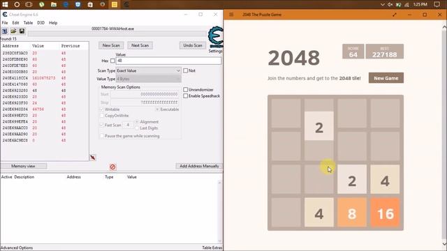 2048 hack - Cheat Engine смотреть онлайн