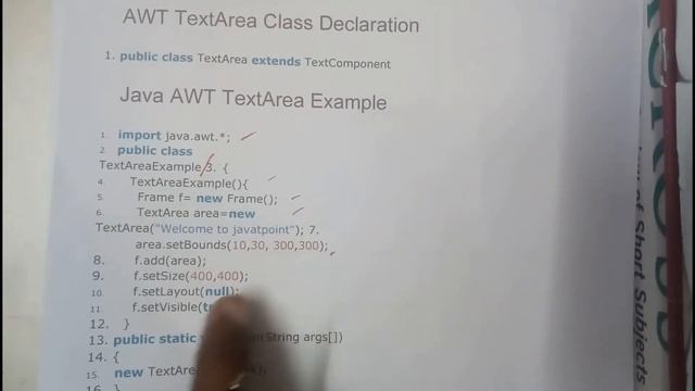 15 java AWT textarea смотреть онлайн