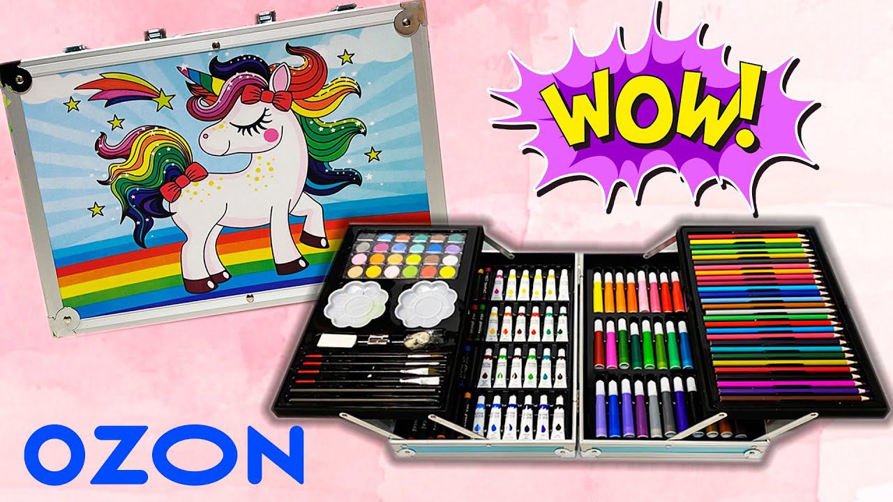 Обзор МЕГА набора для рисования 141 предмет / НАБОР ХУДОЖНИКА в металлическом чемодане смотреть онлайн