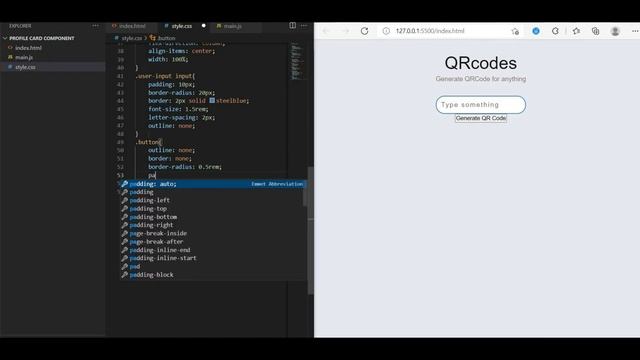 Generate QR code with HTML, CSS and JS || Complete code смотреть онлайн