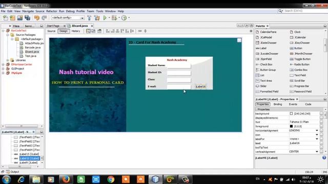 Create and Print ID Personal Card (With Dimensions) Using Java NetBeans смотреть онлайн