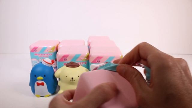 Hello Kitty and Friends Squish Ums Blind Box Unboxing Review Full Set смотреть онлайн