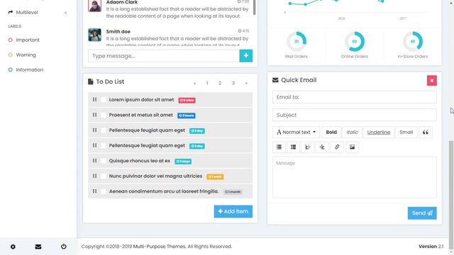 Bootstrap Admin Template Dashboard with Light Theme смотреть онлайн