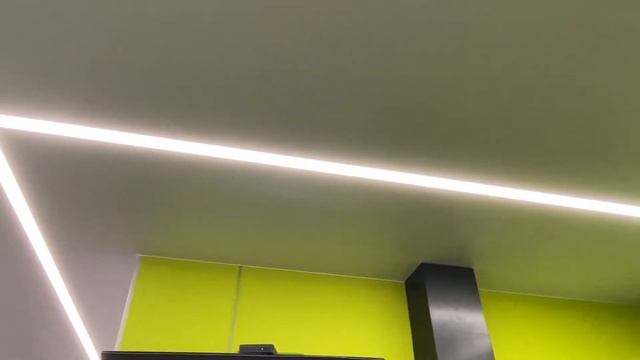 Двухуровневый натяжной потолок с фотопечатью (Обзор потолка #24)