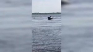 Лодка MISHIMO 335 с мотором 9.8 первый выезд, рыбалка.mp4