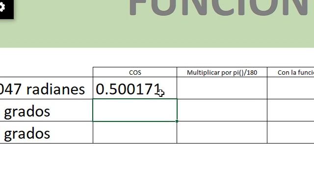 Como calcular el coseno de un número en Excel (FUNCIÓN COS) смотреть онлайн