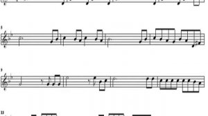 Чёрный кот. Саксофон-альт. Ноты.