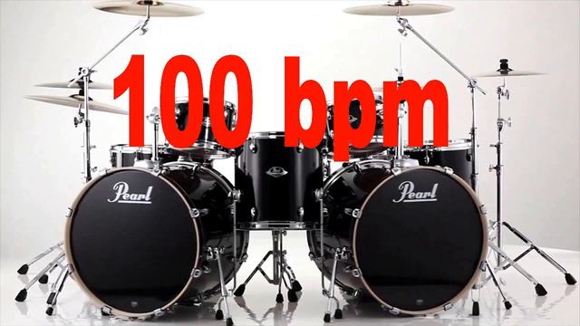 ROCK - 100BPM 4/4 drum track - metronome - drum beat смотреть онлайн
