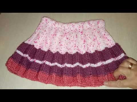 Юбка в складку спицами на девочку 2х лет смотреть онлайн