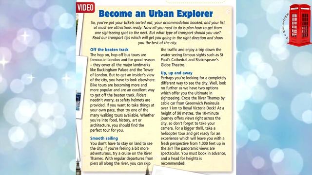 Excel 8 grade Module 7a. Become an Urban explorer, Means of transport смотреть онлайн
