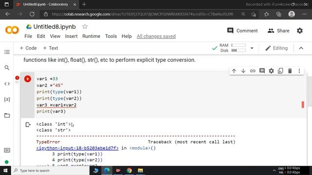 Typecasting in python | Explicit type casting concepts | python tutorial for beginners #python смотреть онлайн