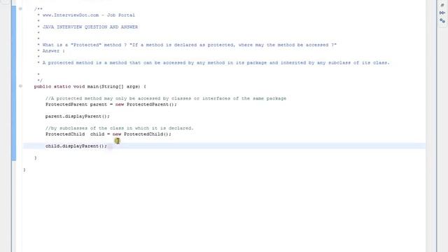 What is Java Protected method смотреть онлайн
