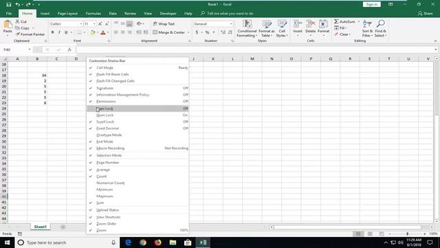 Customize the Status Bar in Excel смотреть онлайн