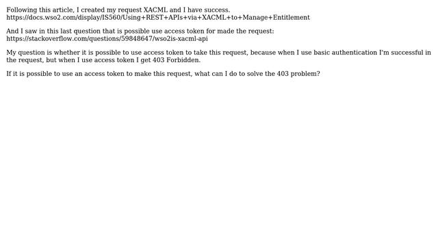 WSO2 IS Request XACML with Acces Token - Error 403 Forbidden смотреть онлайн