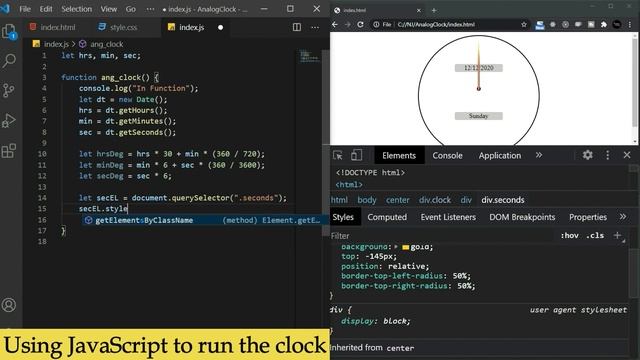 Working Analog Clock Using HTML5, CSS3 & JavaScript | Live JavaScript Coding | Nirmal Joshi смотреть онлайн