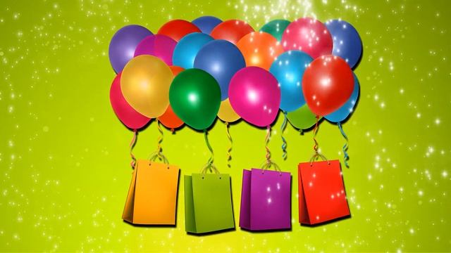 ФУТАЖ С ДНЁМ РОЖДЕНИЯ подарки и шарики смотреть онлайн