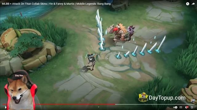 GAMEPLAY SKIN ATTACK ON TITAN ! GILA YIN JADI TITAN, FANNY MIKASA, LEVI MARTIS, SKIN COLLAB MLBB