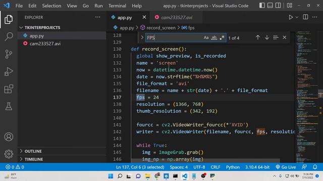 Python Tkinter OBS Studio Clone Video Recorder & Camera App Using OpenCV & PyAutoGUI GUI App смотреть онлайн