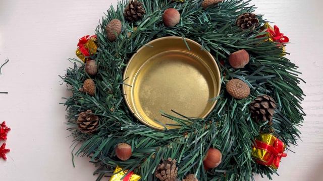 Новогодний подсвечник из подручных материалов // DIY Christmas Candle Holder смотреть онлайн