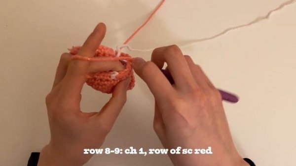 ? crochet strawberry airpod pouch | beginner-friendly tutorial