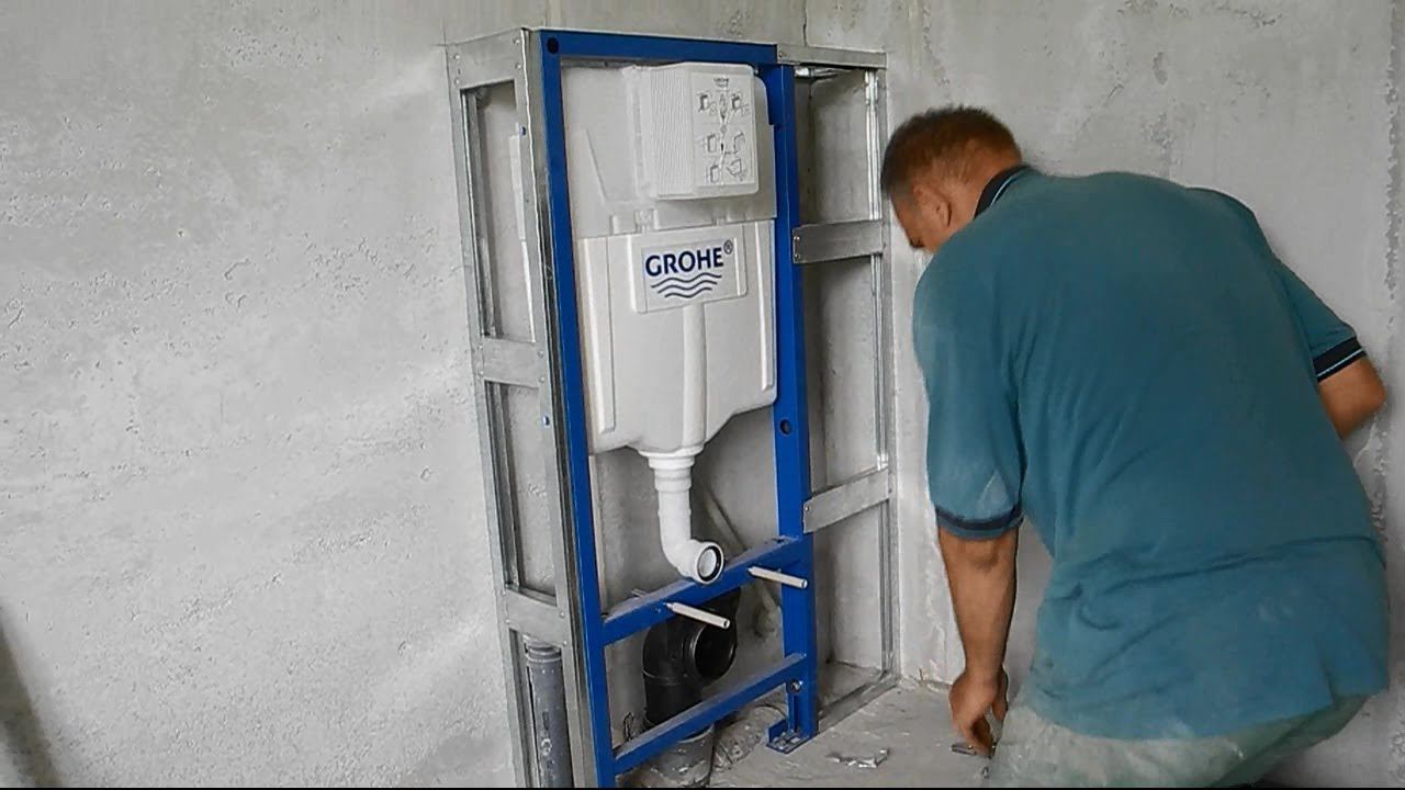 Укладка стильной плитки в ванной ч.5(инсталляция.2) смотреть онлайн