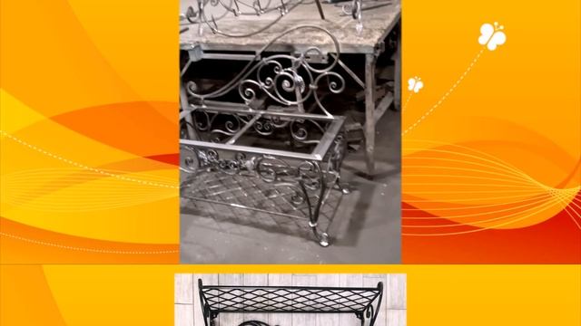 Художественная ковка, прихожая Версаль! Банкетка кованая, вешалка кованая настенная, под заказ смотреть онлайн