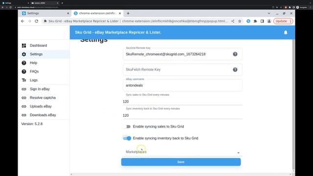 Sku Grid: Using Remote Chrome for Updating Ebay Non-API смотреть онлайн